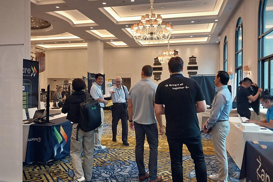 The Asia Pacific exhibitor floor in action.
